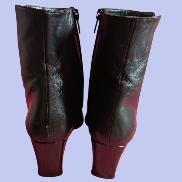 Stuart Weitzman  Leather Mid-Calf Heeled Boots Leather Size 7 - Picture 2 of 15